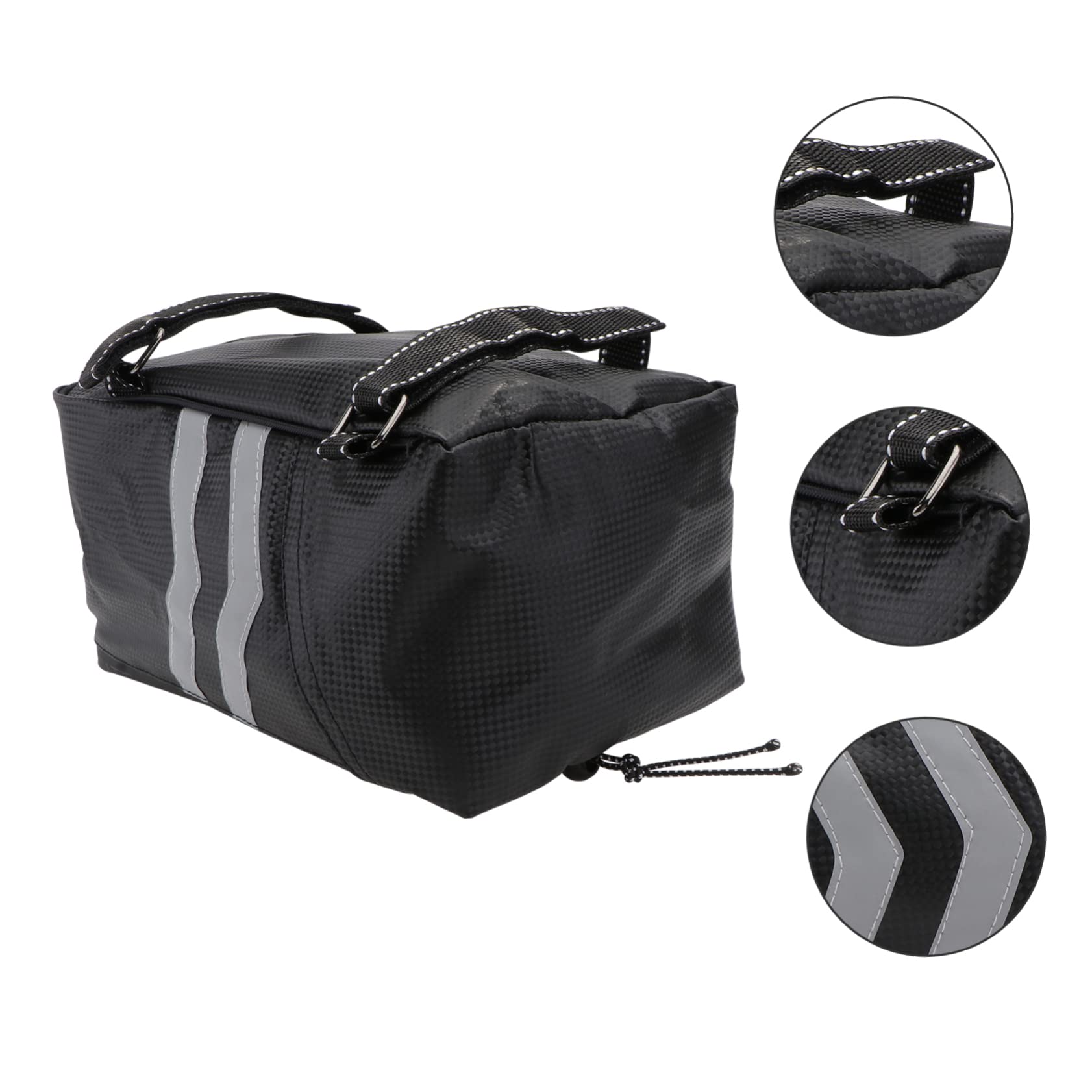 Borsa Cerniera e Bicicletta Posteriore in Doppia Pu per 9l Strisce Riflettenti, per Viaggi e Uso Quotidiano