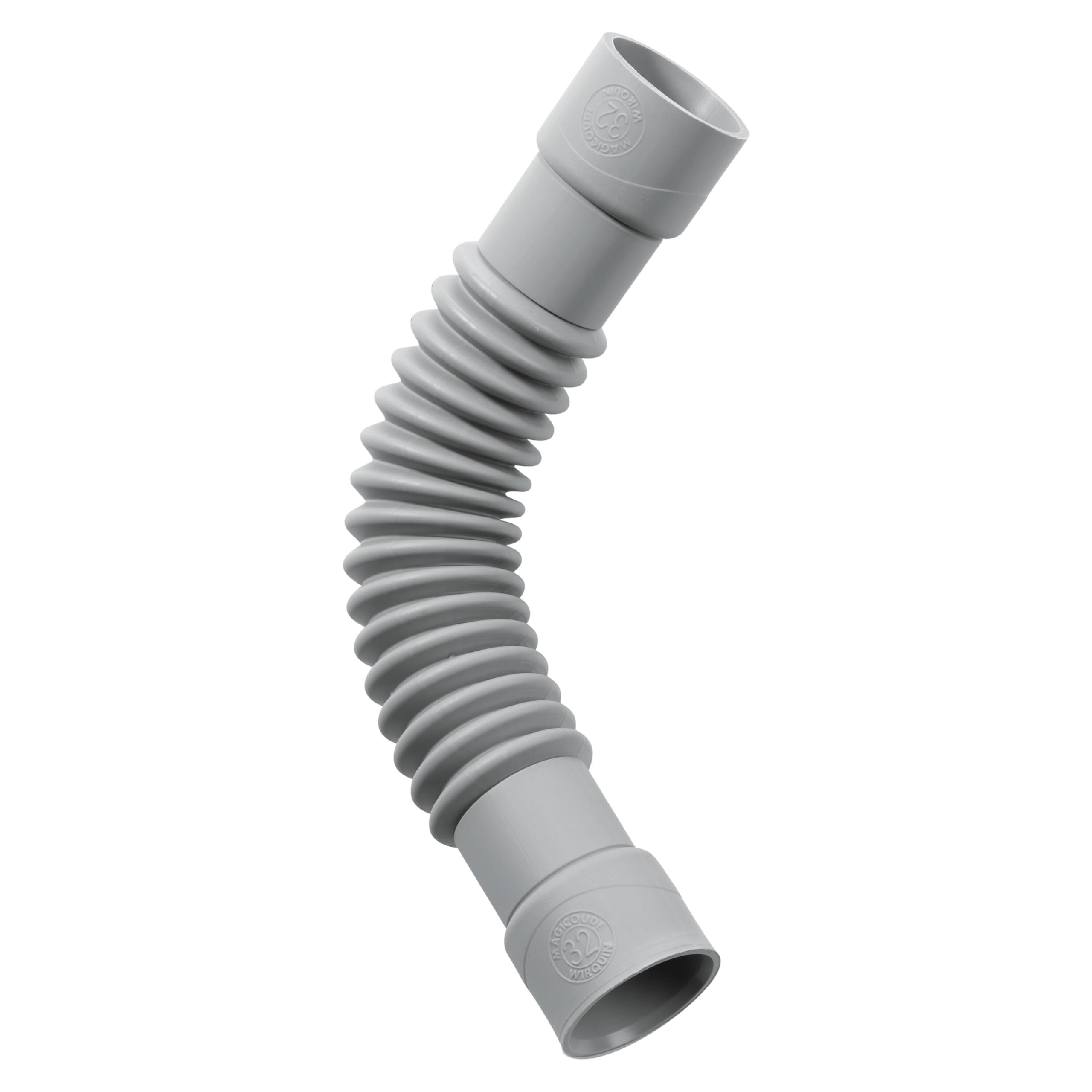 Wirquin 79009005 Raccord wc souple universel magicoude D32, à coller pour évacuation, gris
