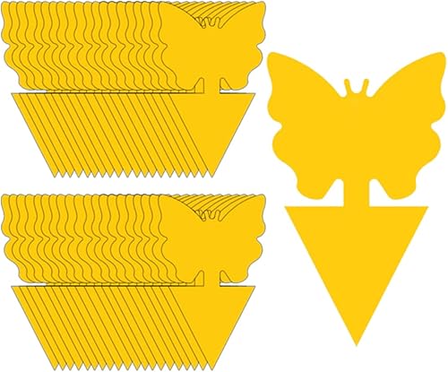 Trampas adhesivas para moscas de la fruta (paquete de 40) - Trampas para plantas listas para usar para moscas de la fruta, polillas, mosquitos,