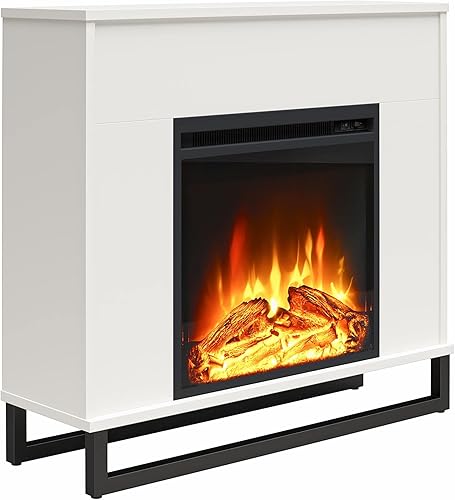 Miniatura 4 de Ameriwood Home Ratcliff - Chimenea eléctrica, color blanco