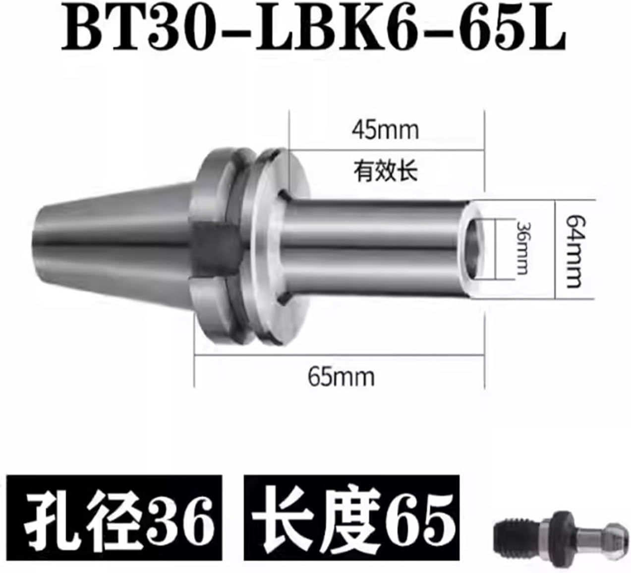 Milling Workholding BT30-LBK6-65L