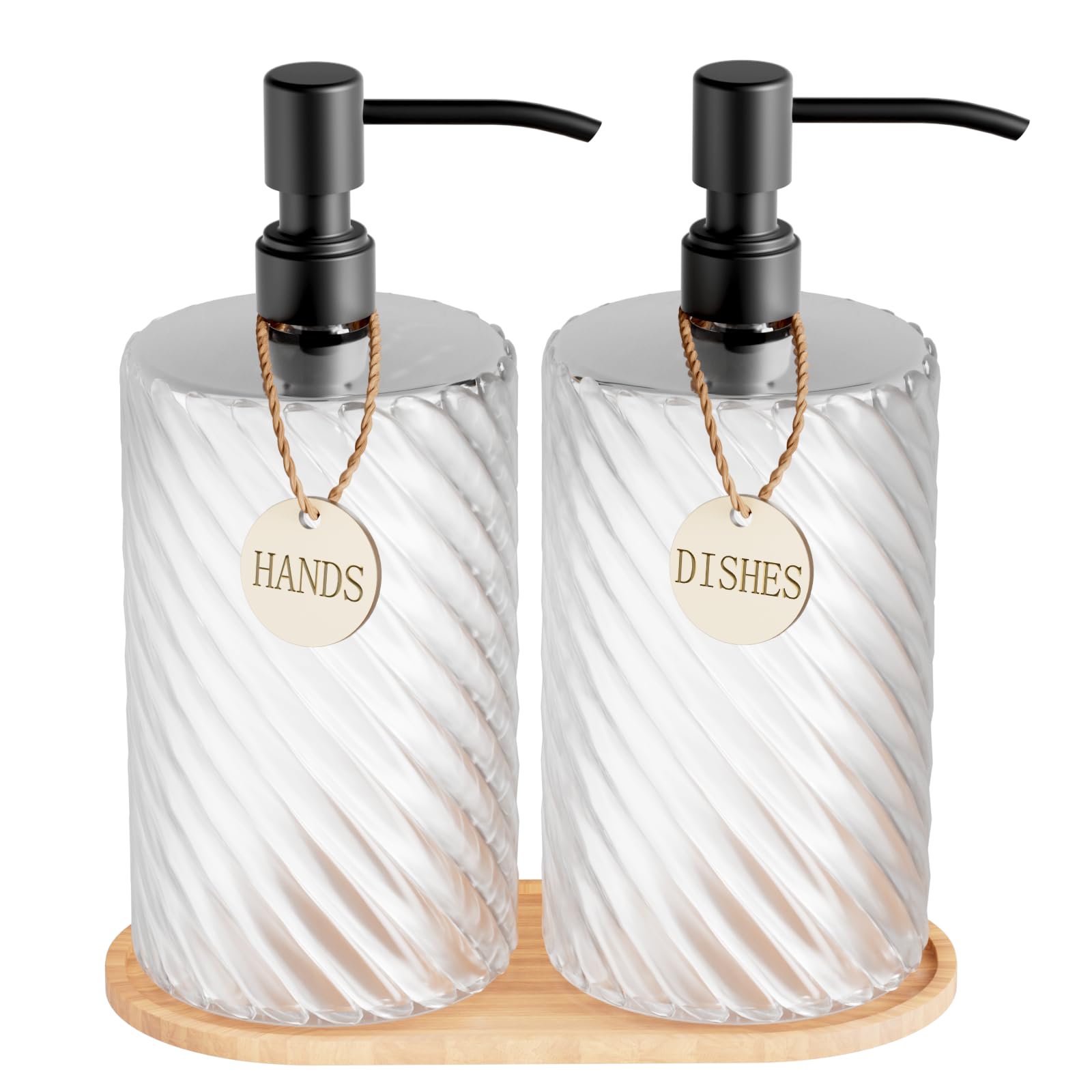 Vapralis 18Oz Spiral Stripe Soap Dispenser Set – $21.99