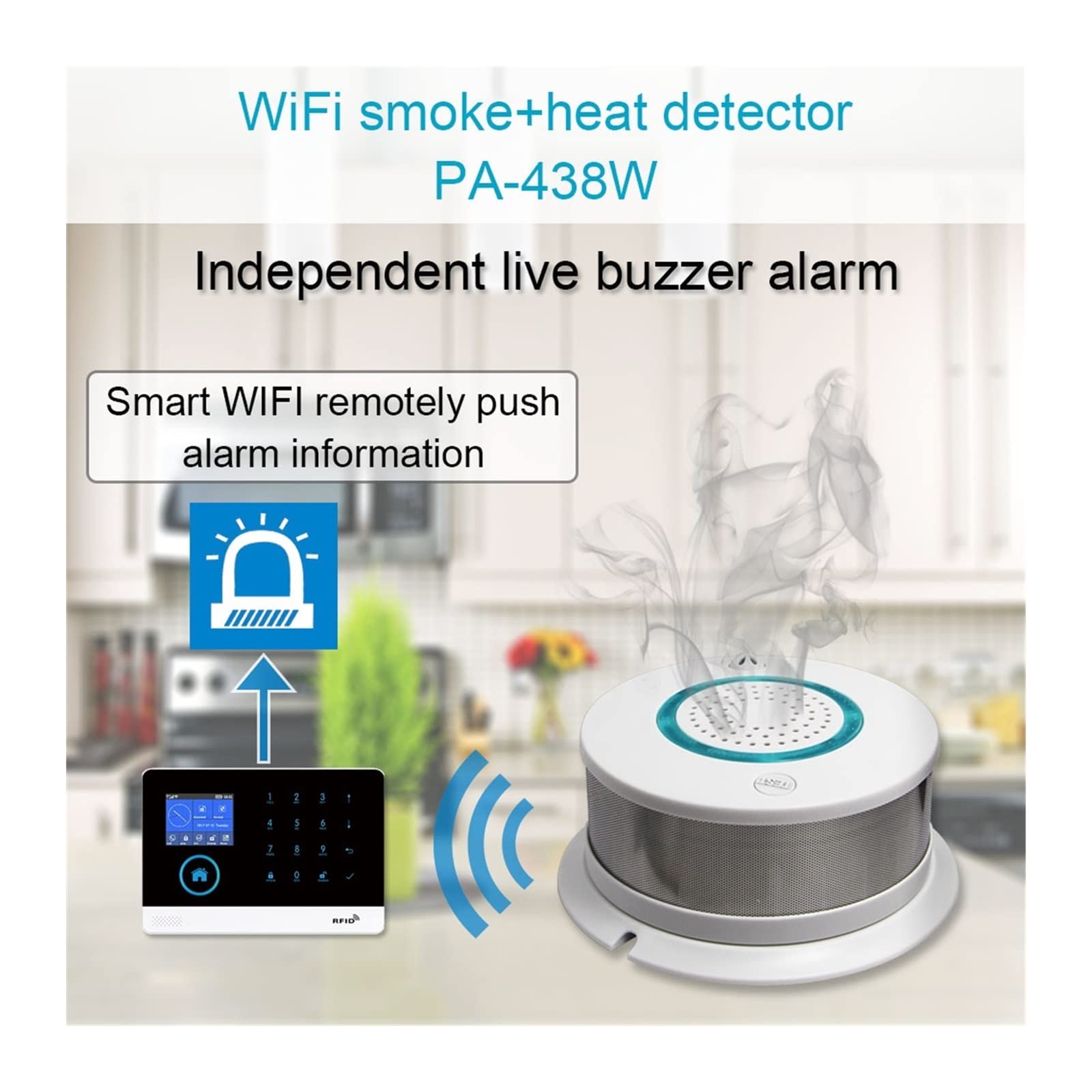 Sistema di allarme di sicurezza, di allarme sicurezza wireless WiFi 3G Home Fire -Afto e Burglar Intelligent Security LCD Toccare la commutazione multi-linguaggio del sensore tastiera(3G-PG103-J.)