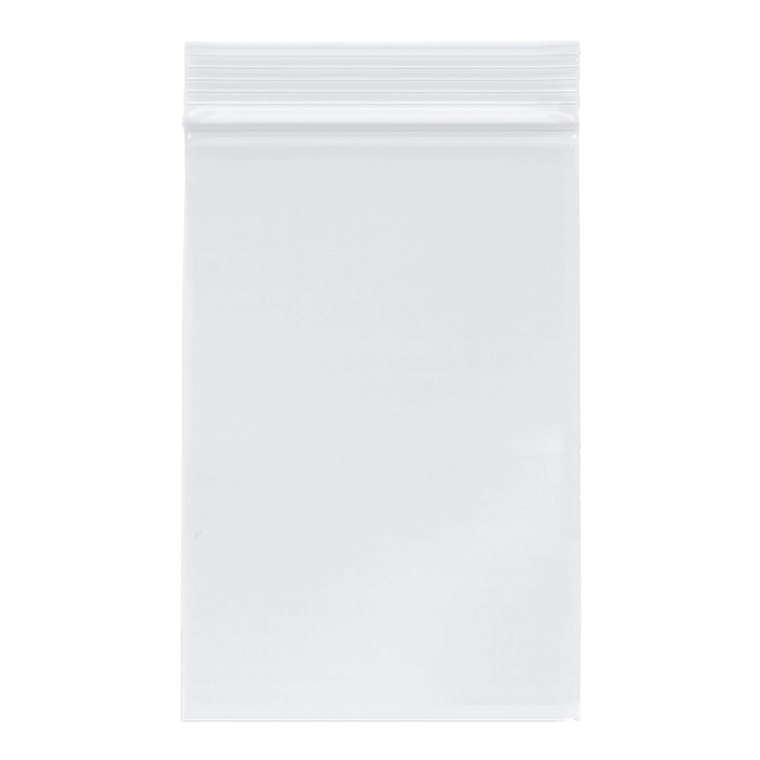 Plymor Zipper Reclosable Plastic Bags, 2 Mil, 4" x 6" (Pack of 100)