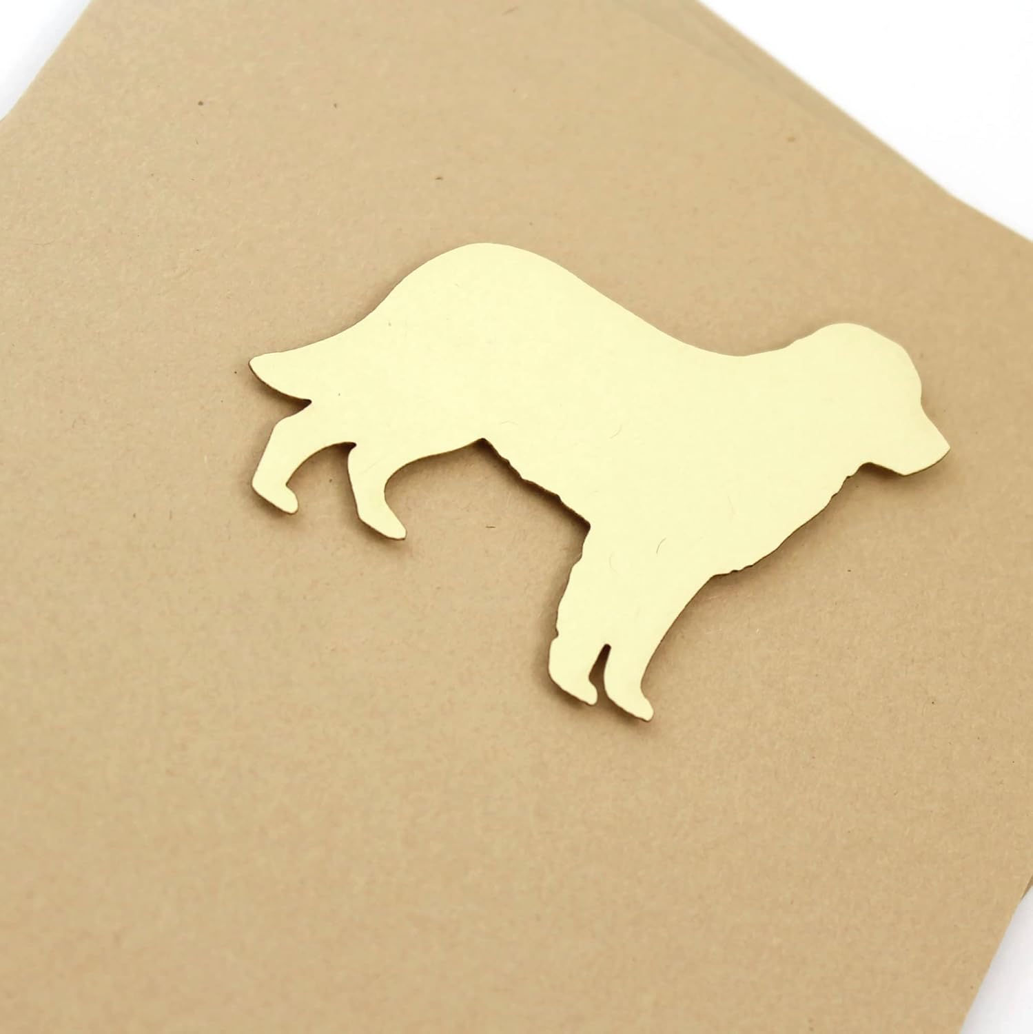 Golden Retriever Blank Greeting Cards Pack of 10 | Handmade Dog Notecards | Kraft Brown with envelopes