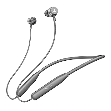 boAt Rockerz 113 (2025 Launch), 40 Hrs Playback, Dual Pair, Fast Charge, Enx Tech, Low Latency, Magnetic Buds, Bluetooth Neckband, Wireless with Mic in Ear Earphones(Ash Grey) - image, photos