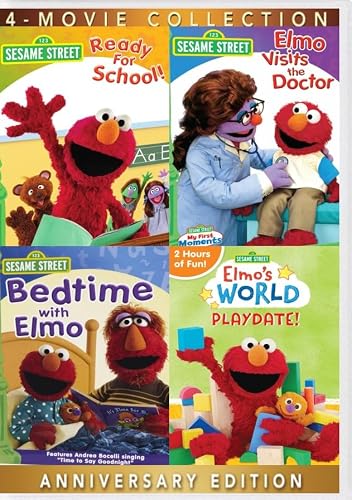 Sesame Street: 4-Film Elmo's World Collection: Ready for School! / Elmo Visits the Doctor / Bedtime with Elmo / Elmo's World - Playdate! [DVD] Region 1, Over 4-Hrs