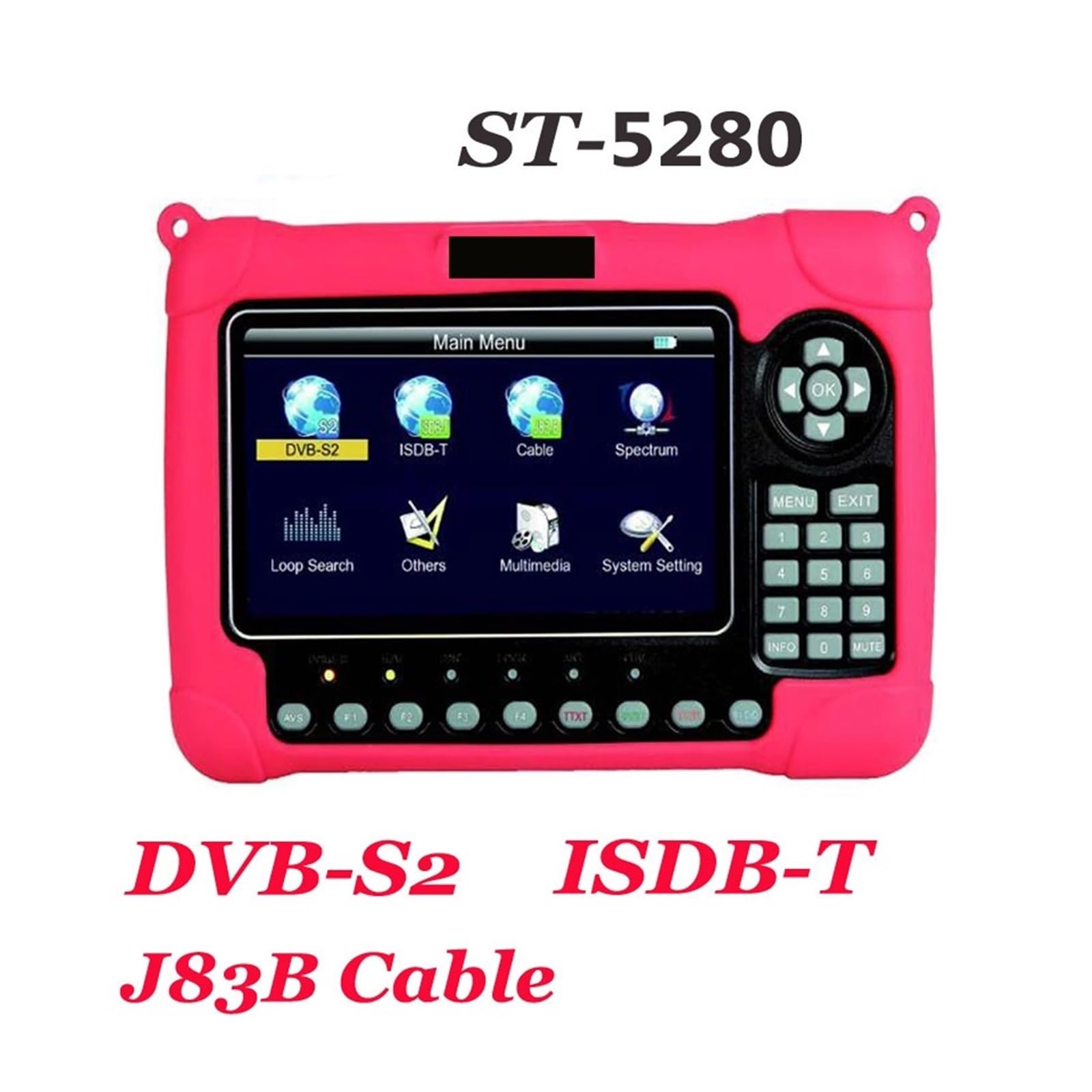 Wyszukiwarka sygnału satelitarnego, ST-5280 Kabel DVB-S2/ISDB-T/J83B H.265G HD Finder Gwiazd