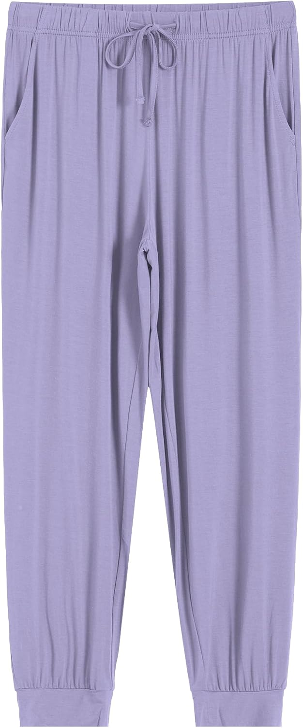 Latuza Women's Petite Jogger Pajamas Set Long Sleeve Sleepwear Petite Size
