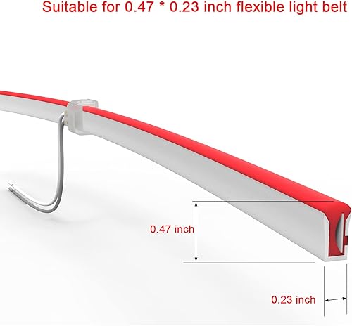 Miniatura 5 de 8 conectores LED para tira de luces de 2 pines, letrero de neón de bricolaje, conector sin soldadura a presión para 12 V CC, LED neón flexible de un