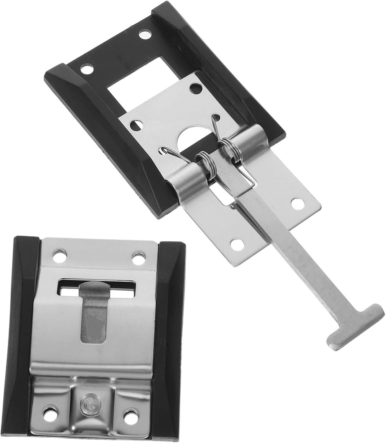 Luxshiny Refrigerated Truck Door Lock Silent Snap Rv Door Holder Steel Latch Catch Camper Trailer Holder Cargo Hatch Accessories