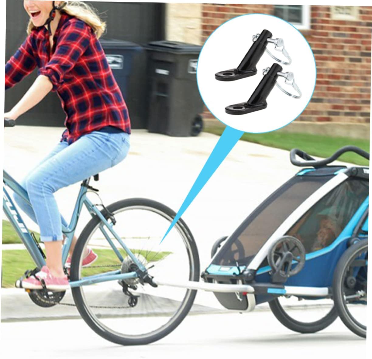2pcs Bike Trailer Hitch Traction Head Bike Trailer Hitch for Allen for Daily Use