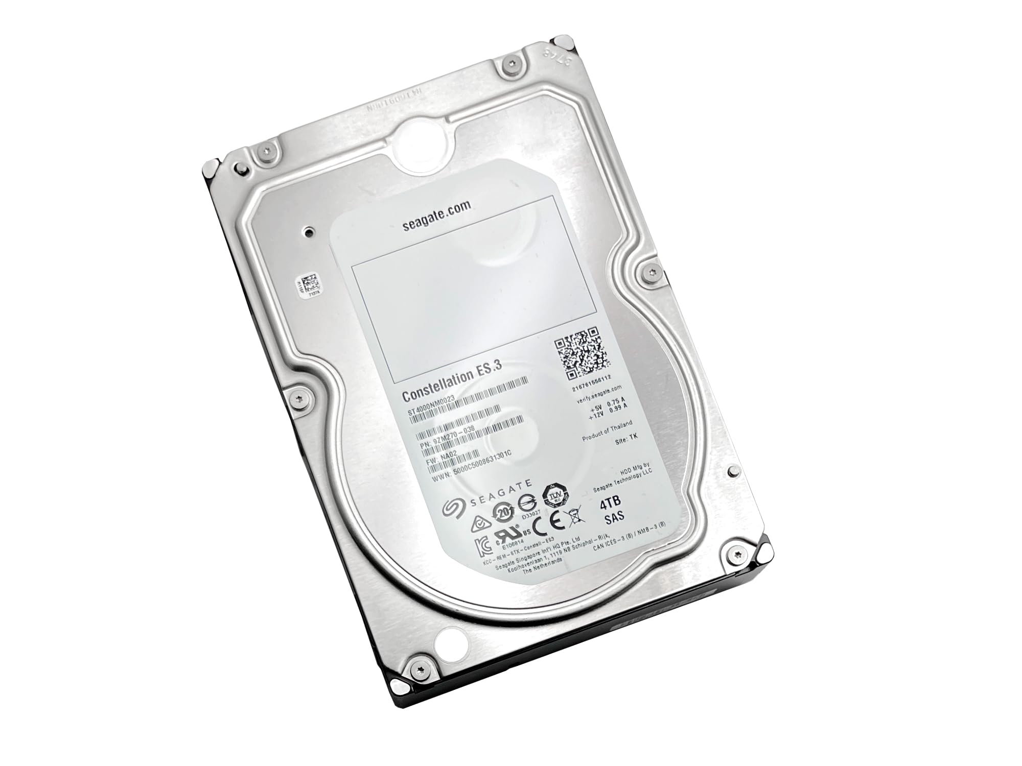 Seagate Enterprise Capacity 3.5 HDD (Constellation ES) 4TB 7200RPM 6Gbps SAS 128 MB Cache Internal Bare Drive ST4000NM0023 (Renewed)
