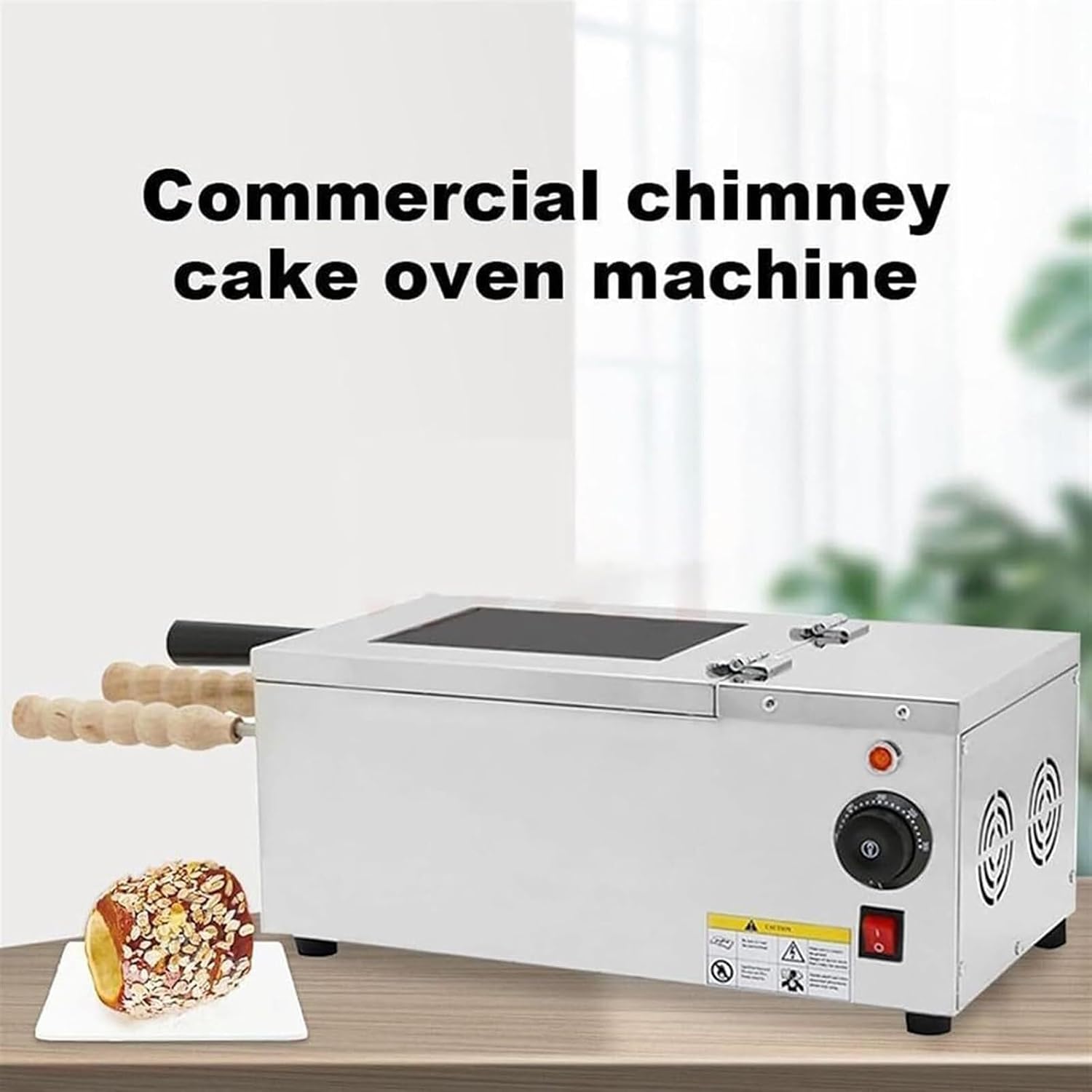 Commercial Chimney Cake Oven, 1500W Electric Toaster, ice Cream Chimney Cake Maker, Suitable for Both Commercial and Home use.