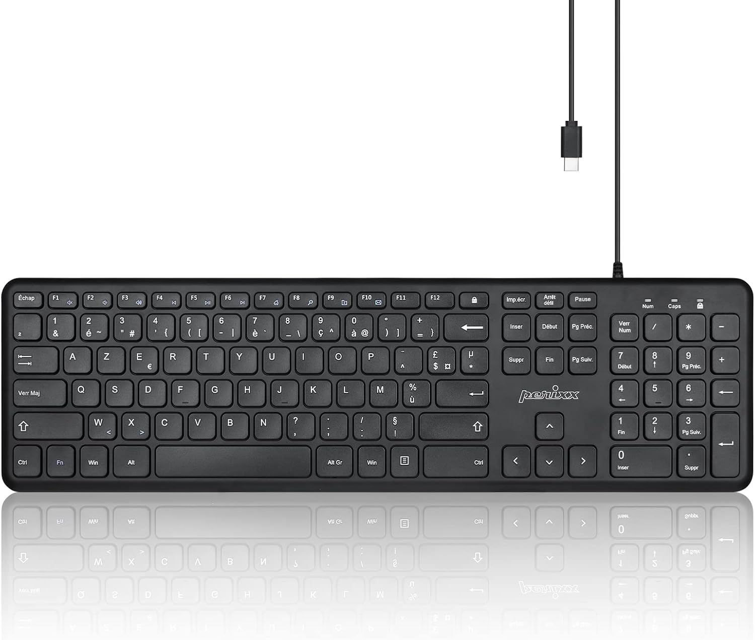 Perixx PERIBOARD-210C USB-C billentyűzet teljes nézet