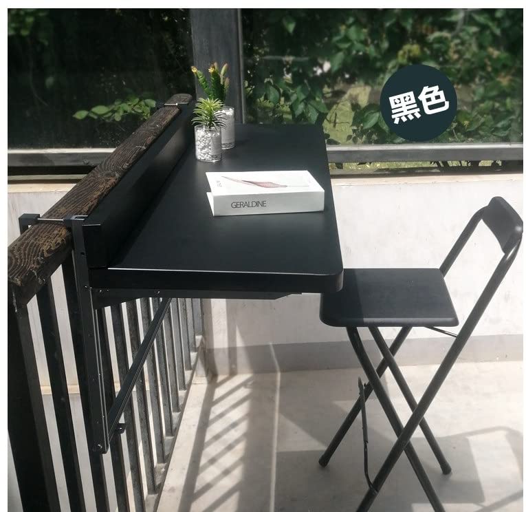 Table suspendue de balcon réglable et rabattable pour balustrade extérieure - 3
