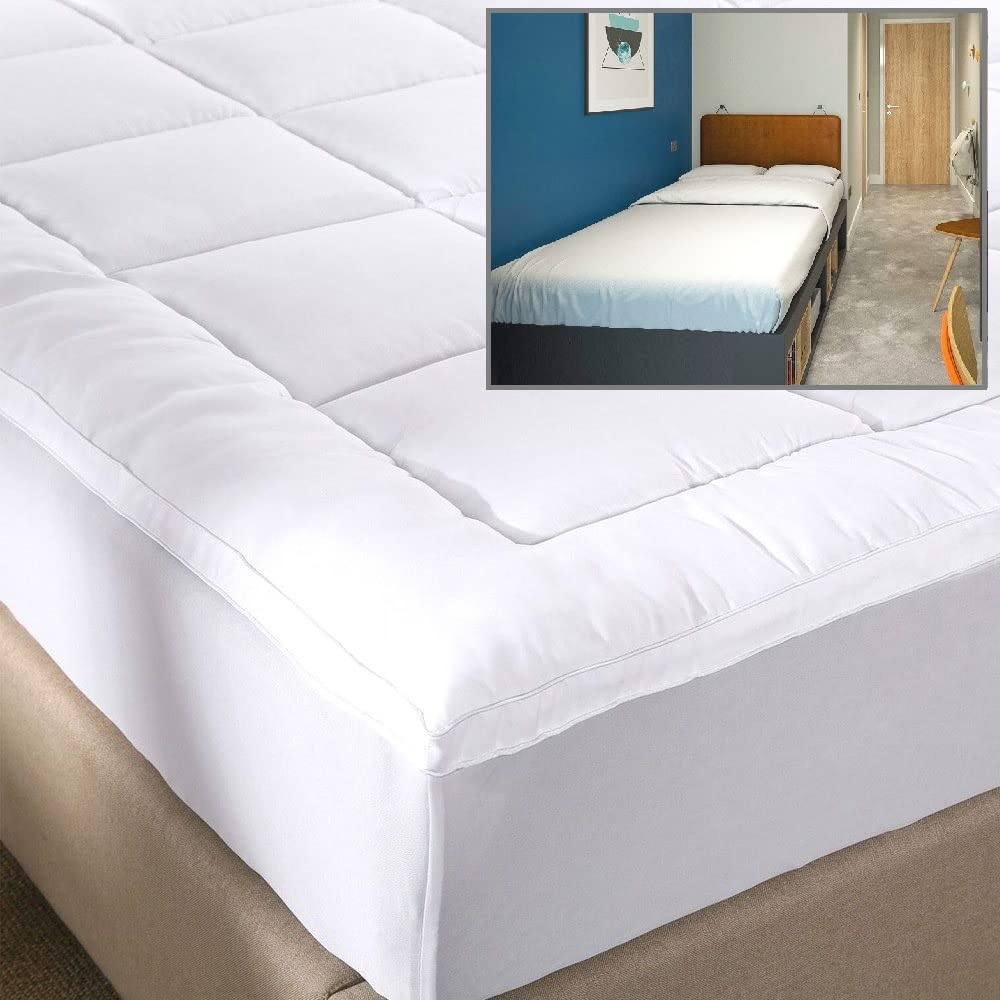PREMIUM RANGE STUDENT / UNIVERSITY BED 800g FITTED Mattress TOPPER 36" x 84" "PREMIUM RANGE” (15" (38cm Depth)