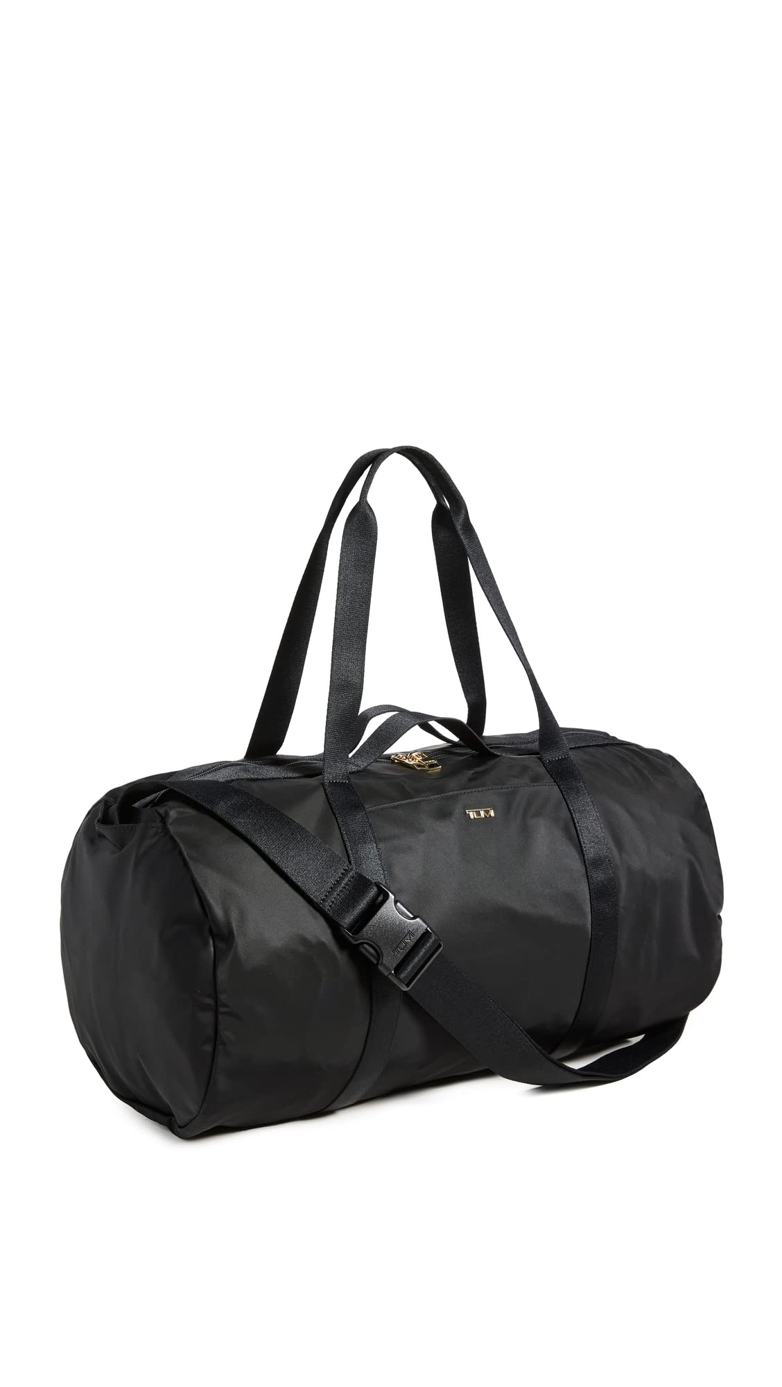 TUMI - Just In Case Duffel Bag - Packable Travel Bag - Carry On Duffel Bag - Water-Resistant - 10.3" X 18.9" X 10.3" - Black with Gold Hardware