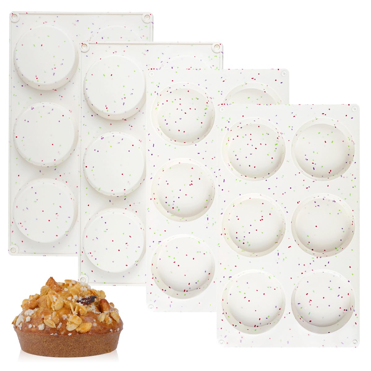 Silicone Muffin Top Pans - 3 Pack -15