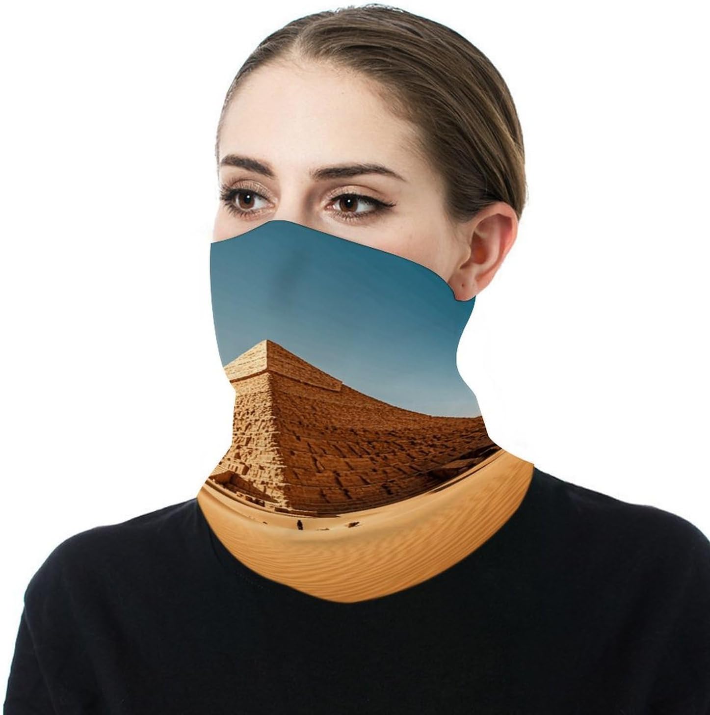 Egyptian Pyramid in Desert Neck Gaiter Face Mask Sun Protection Face Scarf Breathable Windproof Headwear Bandana For Men Women
