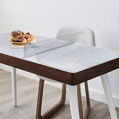 Miniatura 2 de Vicwe Protector de mesa transparente de 42 x 72 pulgadas, 0.059 in de grosor, esmerilado de una sola cara, protector de mesa rectangular