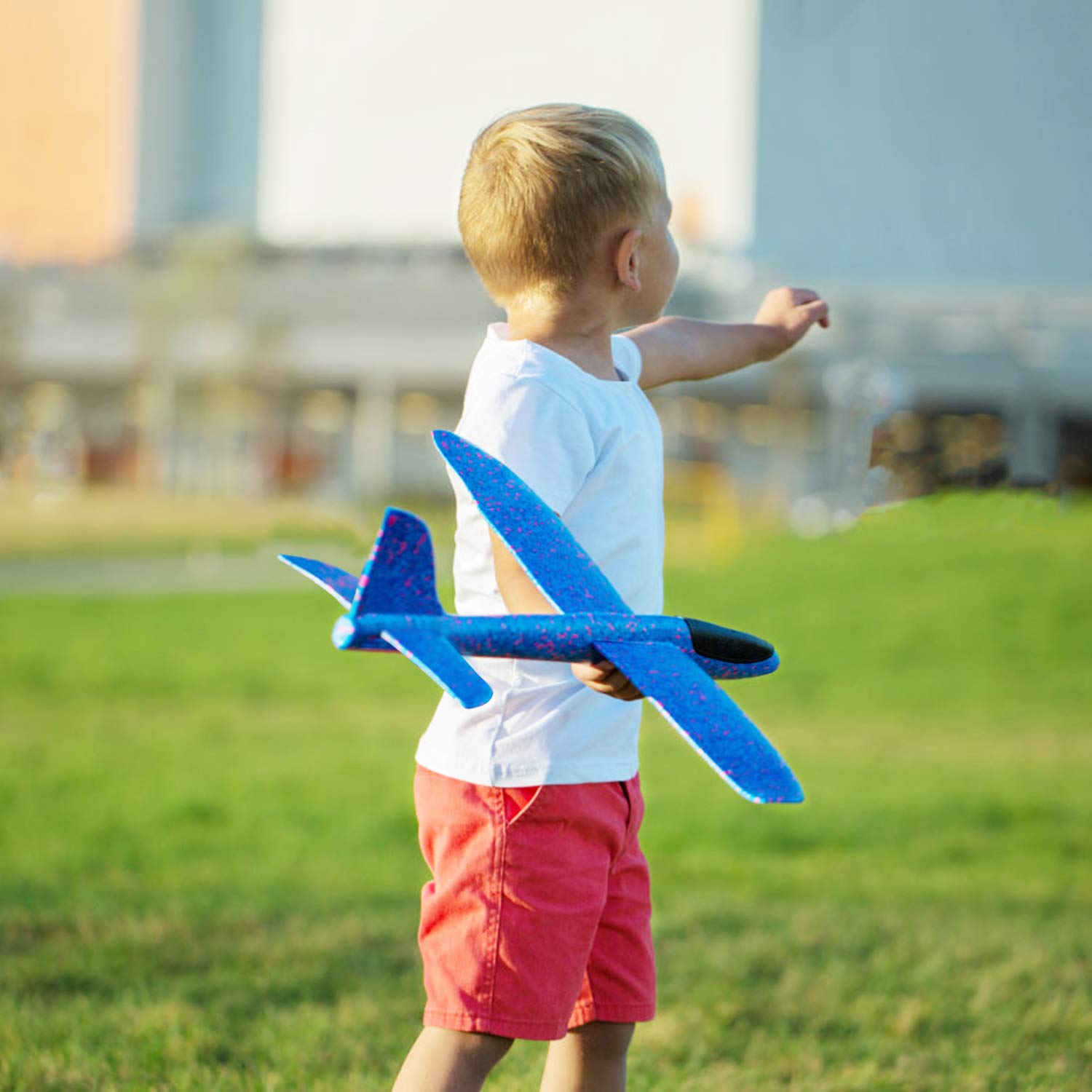 Aerei in schiuma per bambini, aerei da aliante in schiuma per bambini,Set di 10 alianti per bambini | Aereo di lancio leggero per il cortile di compleanno della spiaggia di compleanno scolastico