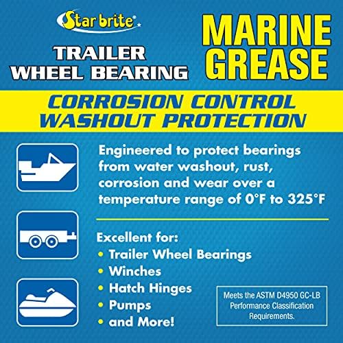 STAR BRITE Wheel Bearing Grease - Boat Trailer Marine Grade - 14 OZ Grease Gun Cartridge (026014)
