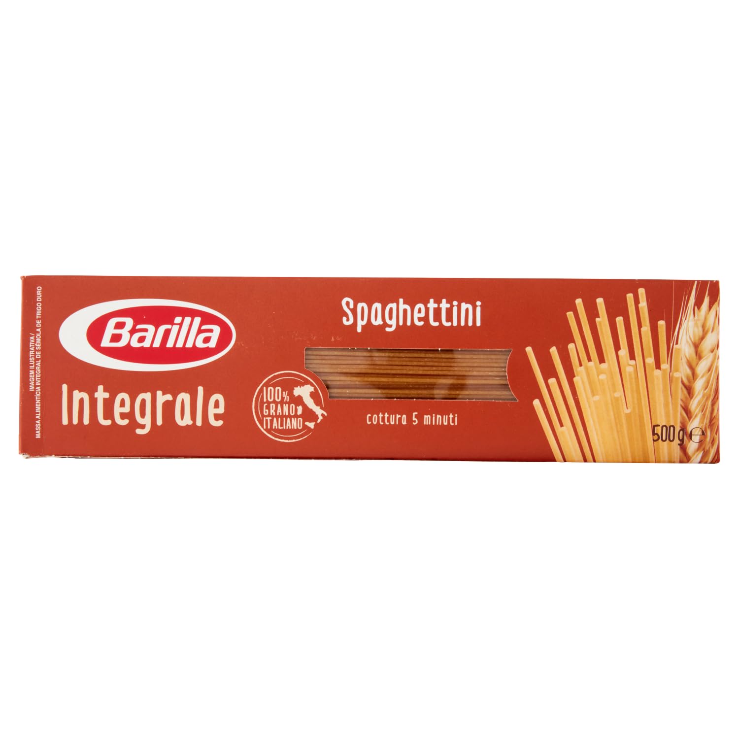 Italian Gourmet Integrale Spaghettini pasta integrale Vollkorn 30 x 500g | 100% grano duro, fibre elevate; dünne Form mit al-dente-Biss für Pesto, Gesamtnettogewicht 15 kg + Kostenlos Polpa 400g
