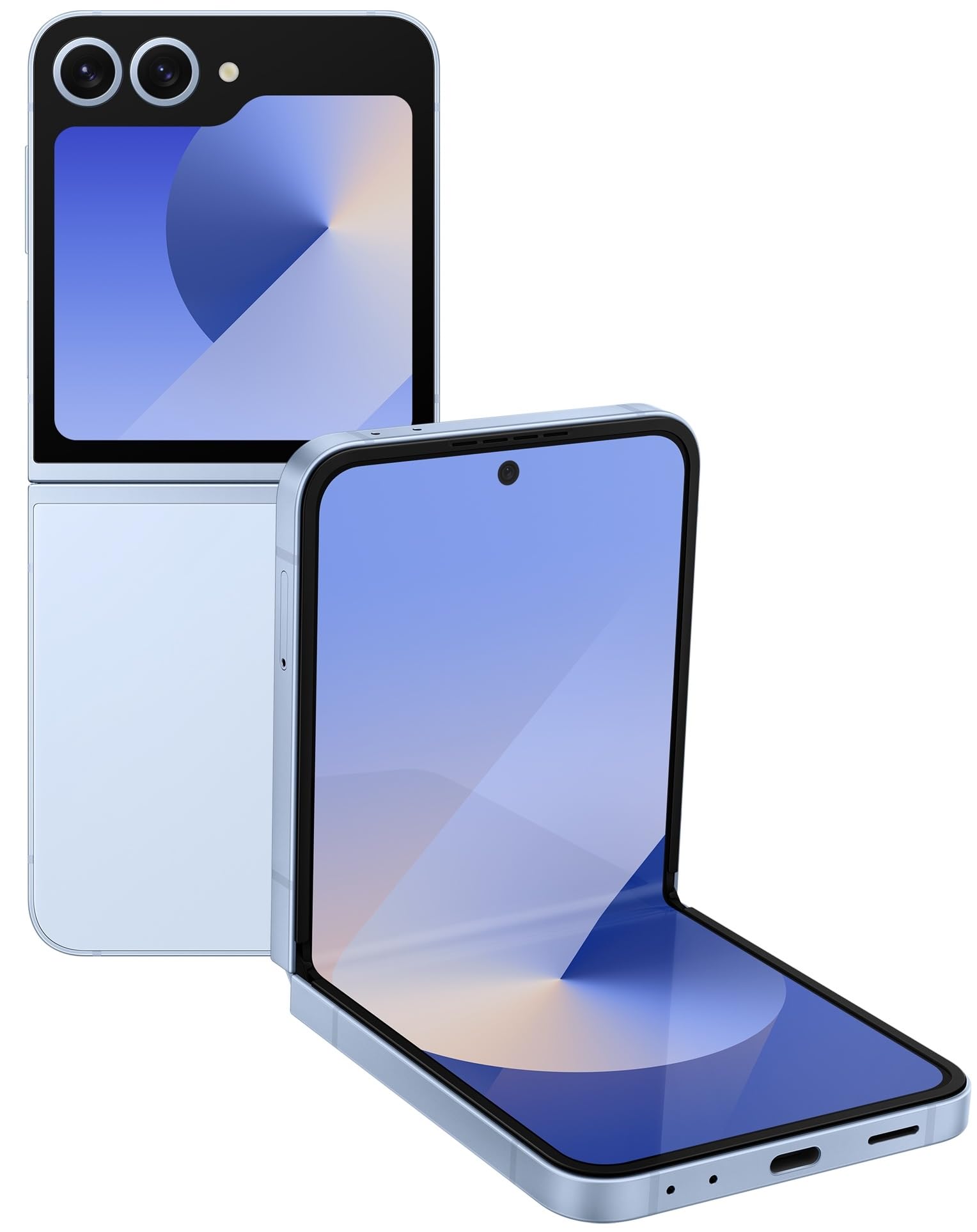 Samsung Galaxy Z Flip 6 AI Cell Phone, 256GB Unlocked Android Smartphone, FlexCam, Photo Assist, Camcorder Mode, Live Interpreter, Foldable Design, 2024, Blue (Renewed)