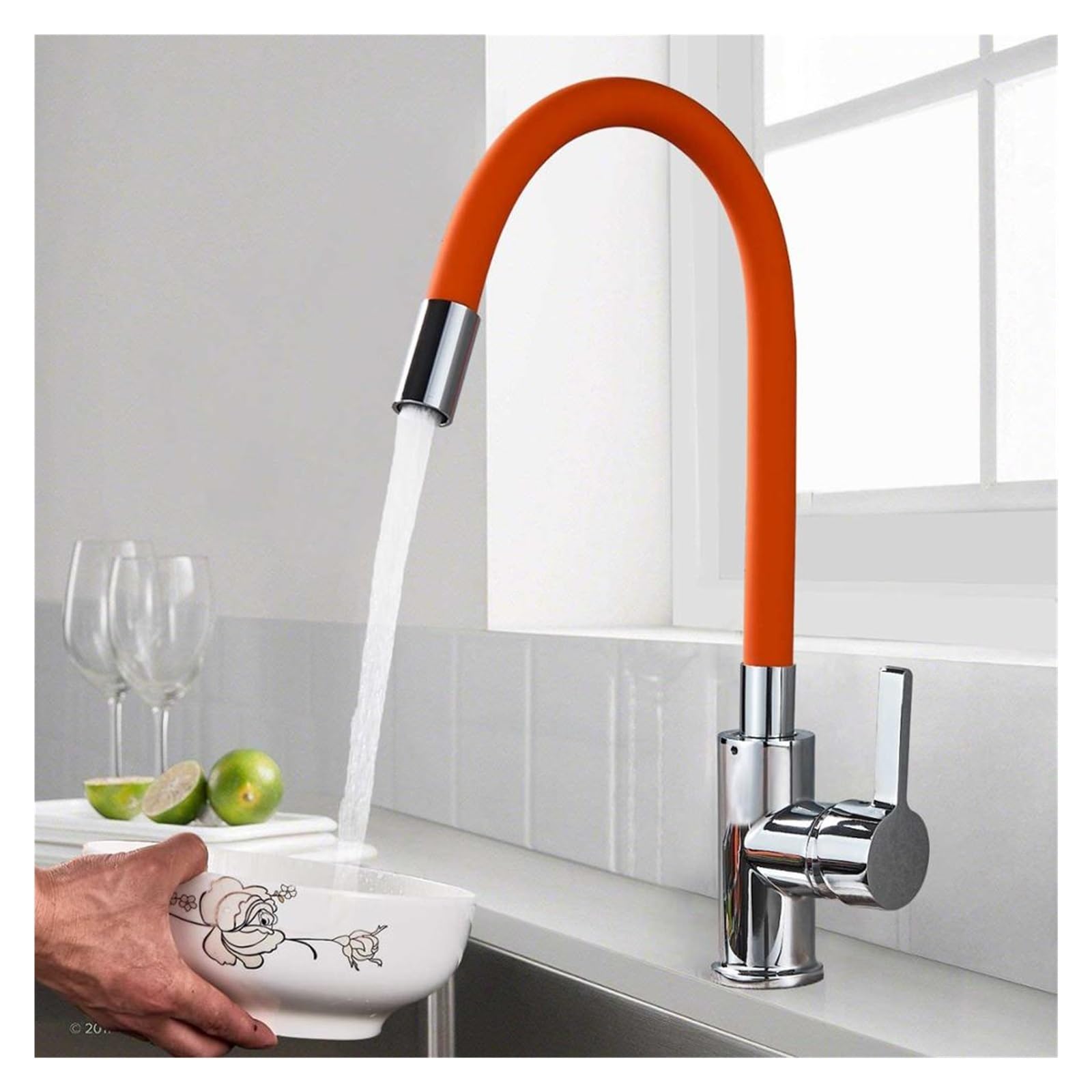 Rubinetto Autochiudente Per Lavello - Cromato, Antiruggine, Con Ritardo 4-6 Secondi