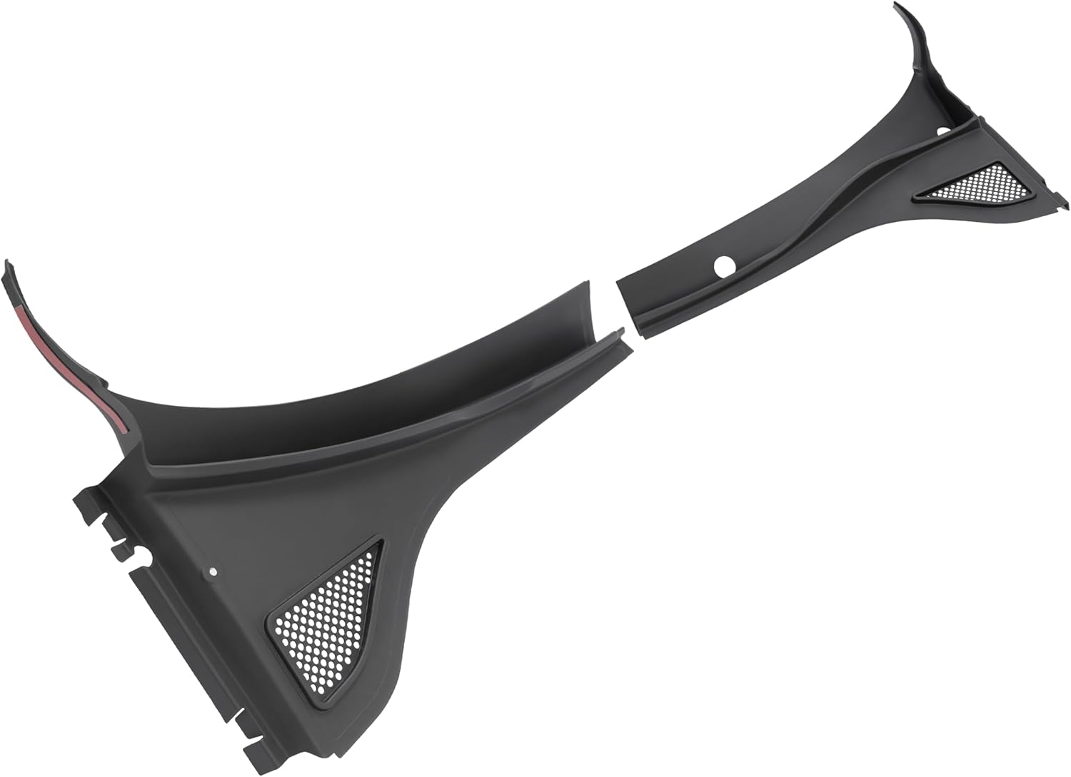 HECASA Front Windshield Wiper Cowl Panel Cover Compatible with 2012-2020 Volkswagen Passat Replace for 561819403A9B9 561819404A9B9 Window Wiper Cowl Vent Grille Black Plastic Driver + Passenger Side