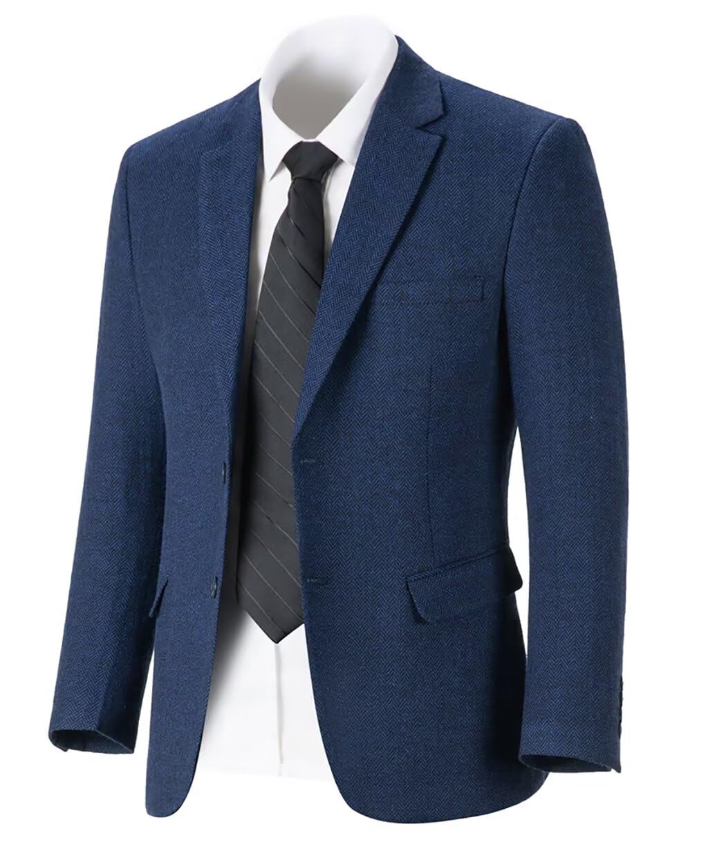 Tweed Herringbone Men's Suit Jackets Retro Slim Fit Sport Coats Blazer Prom Business Casual Men Tux Jacket Wedding Blazers