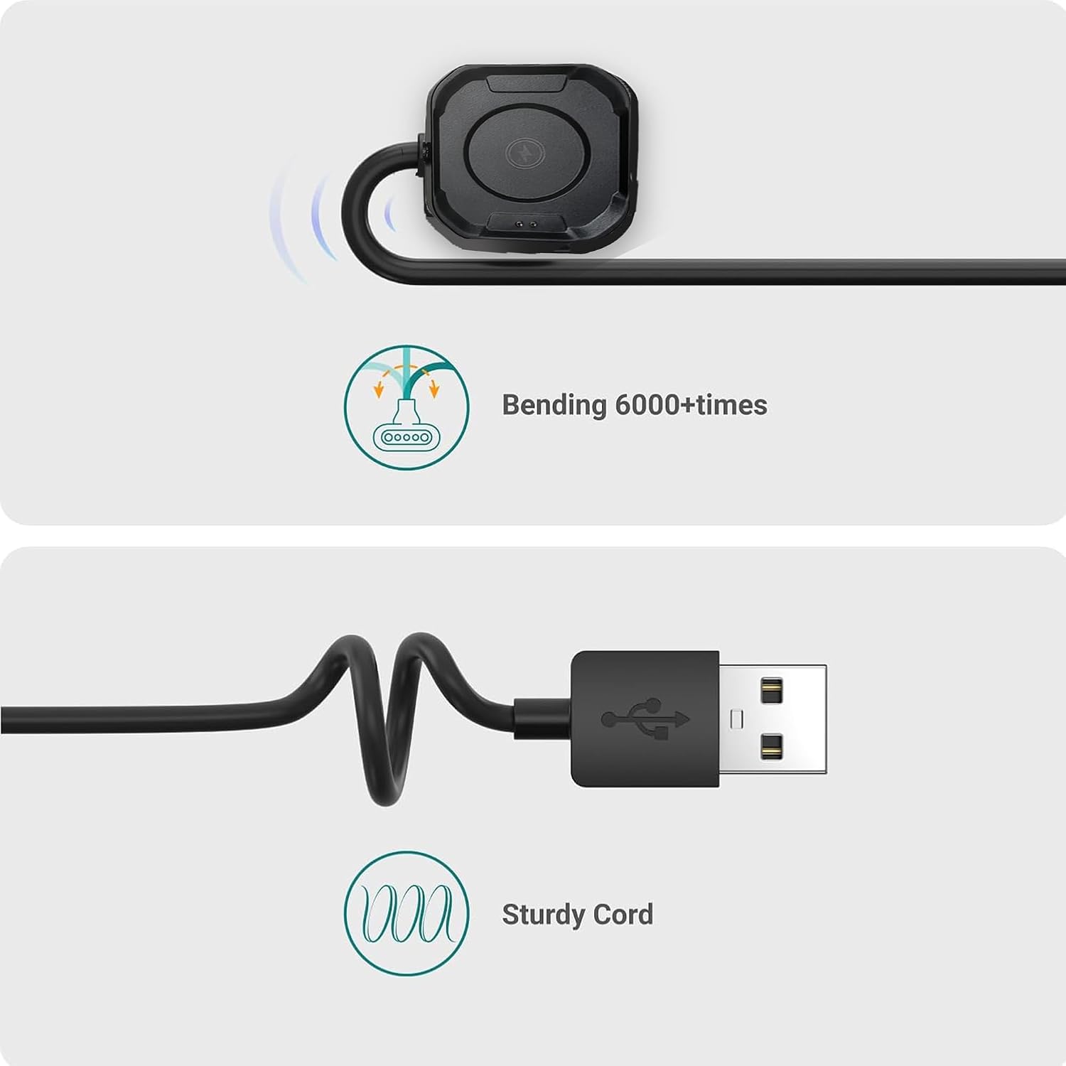 Compatible for KOSPET Tank M3 Ultra Charger, USB Charging Cilp Dock Replacement Charging Compatible for KOSPET, AMAZTIM Tank M3 Ultra, M3 Smart Watch (Black, for M3 Ultra, M3)