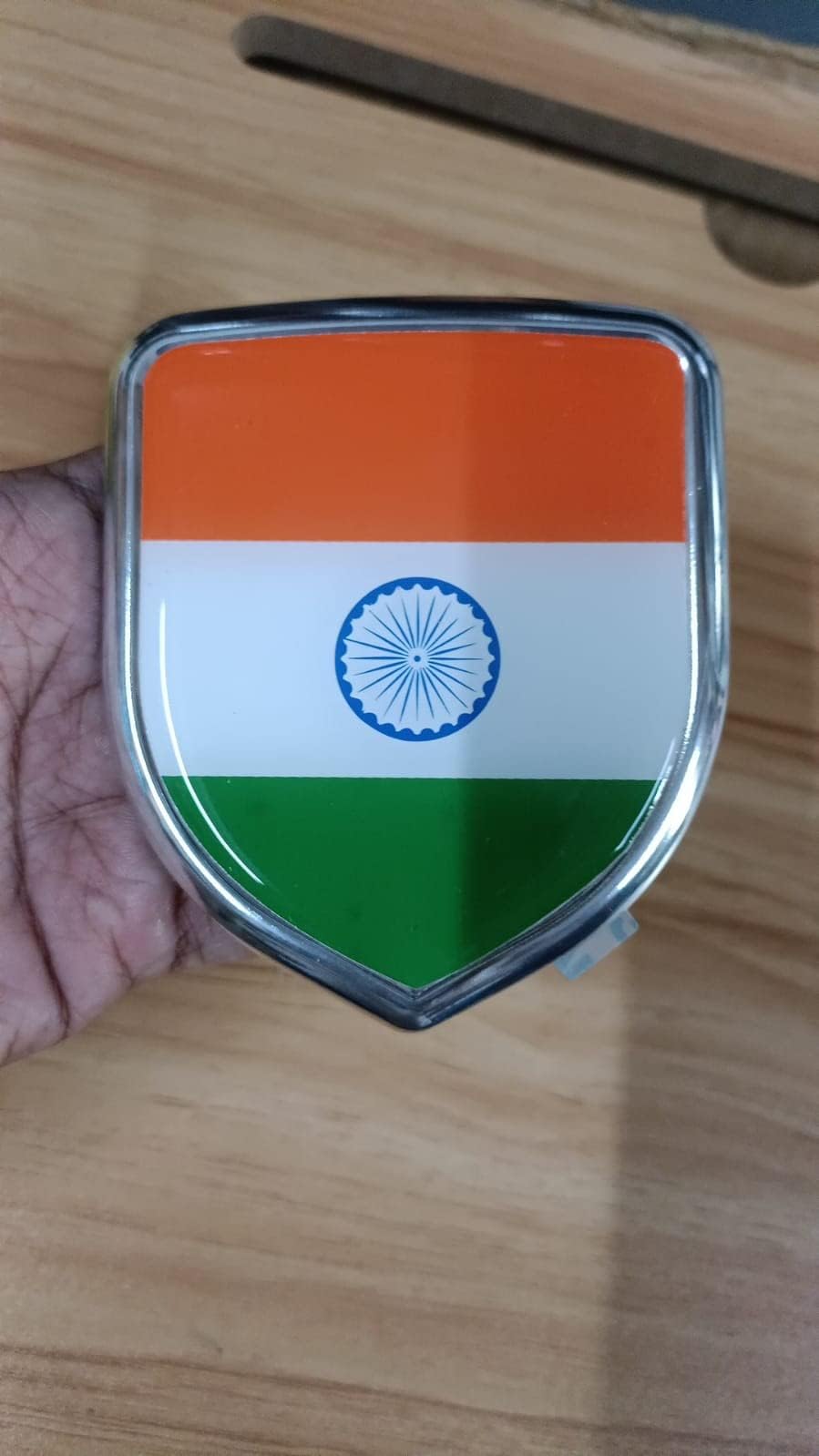 S2S 3D India Flag Cars Aluminum & Epoxy Emblem Badge
