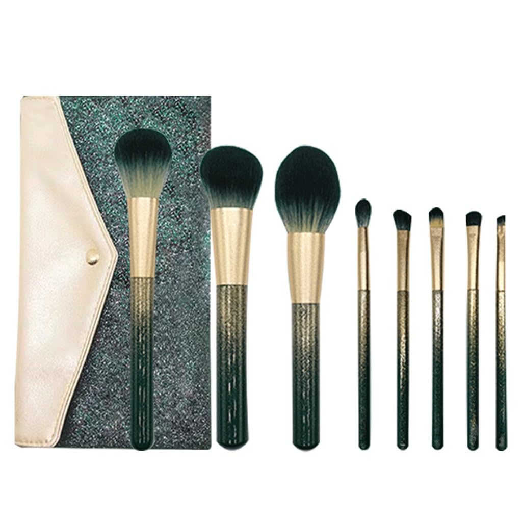 Kit de 8 pinceaux de maquillage visage et yeux pour poudre et fard à joues