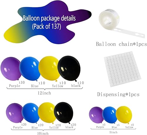 Miniatura 22 de Kit de arco de guirnalda de globos rojos, azules, verdes y blancos, 137 globos rojos, verdes y azules, amarillos, blancos, para carnaval, circo