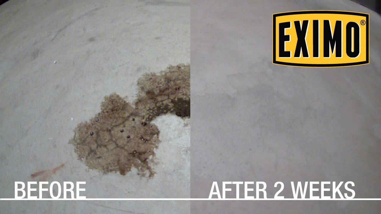 CAF Outdoor Cleaning EXIMO Waterless Concrete Cleaner, Oil Stain Remover for Asphalt, Driveway, Garage Floor, Basement and Walkway Surfaces, Natural Concrete Cleaner Powder Treatment, 3 lb Container