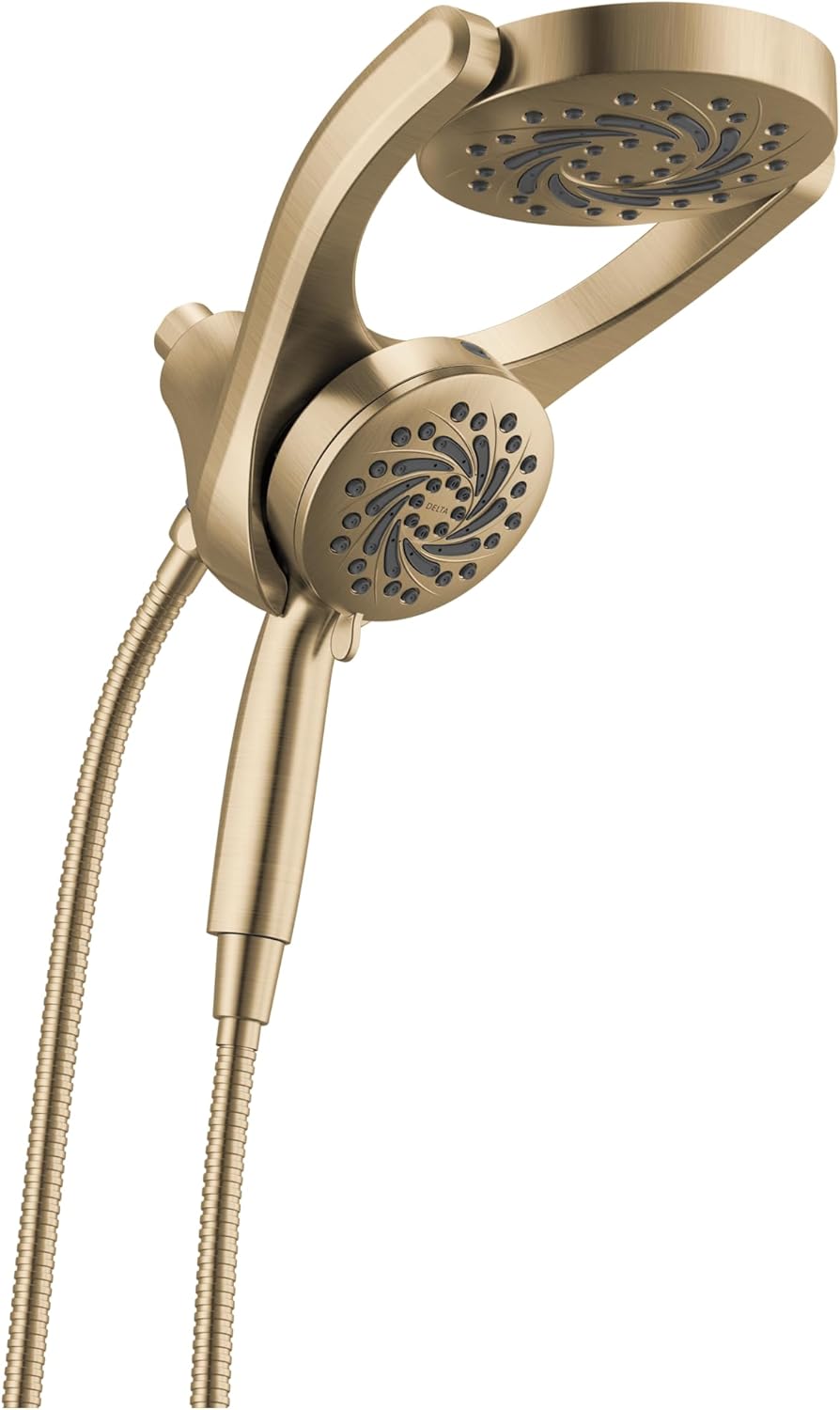 Delta Faucet 5-Setting HydroRain 2-in-1 Dual Shower Head with ProClean Spray, Gold Round Shower Head with Hose, Hand Held Shower Head, Champagne Bronze 75419CZ (Champagne Bronze) Thumbnail