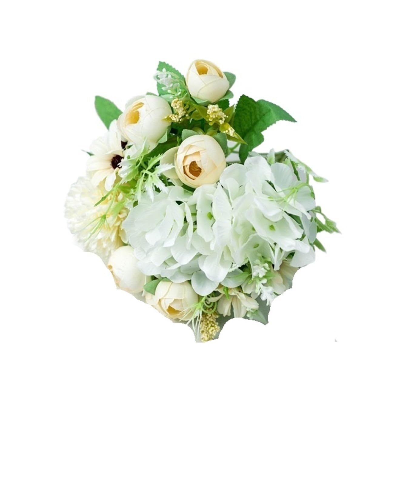 Generico Bouquet da sposa con peonie rosa finte alte 31 cm, fiori artificiali per la decorazione di feste in casa(Rose Blue,Silver)
