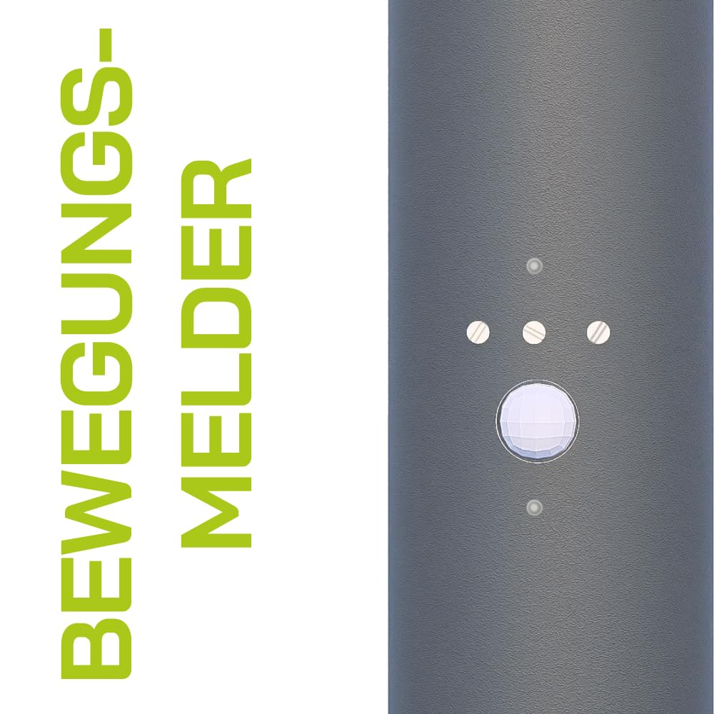 linovum 2x BOSEA-B Wegeleuchte mit Bewegungsmelder anthrazit - Standleuchte für E27 Pollerleuchte 50cm Gartenlampe IP44 Dämmerungssensor
