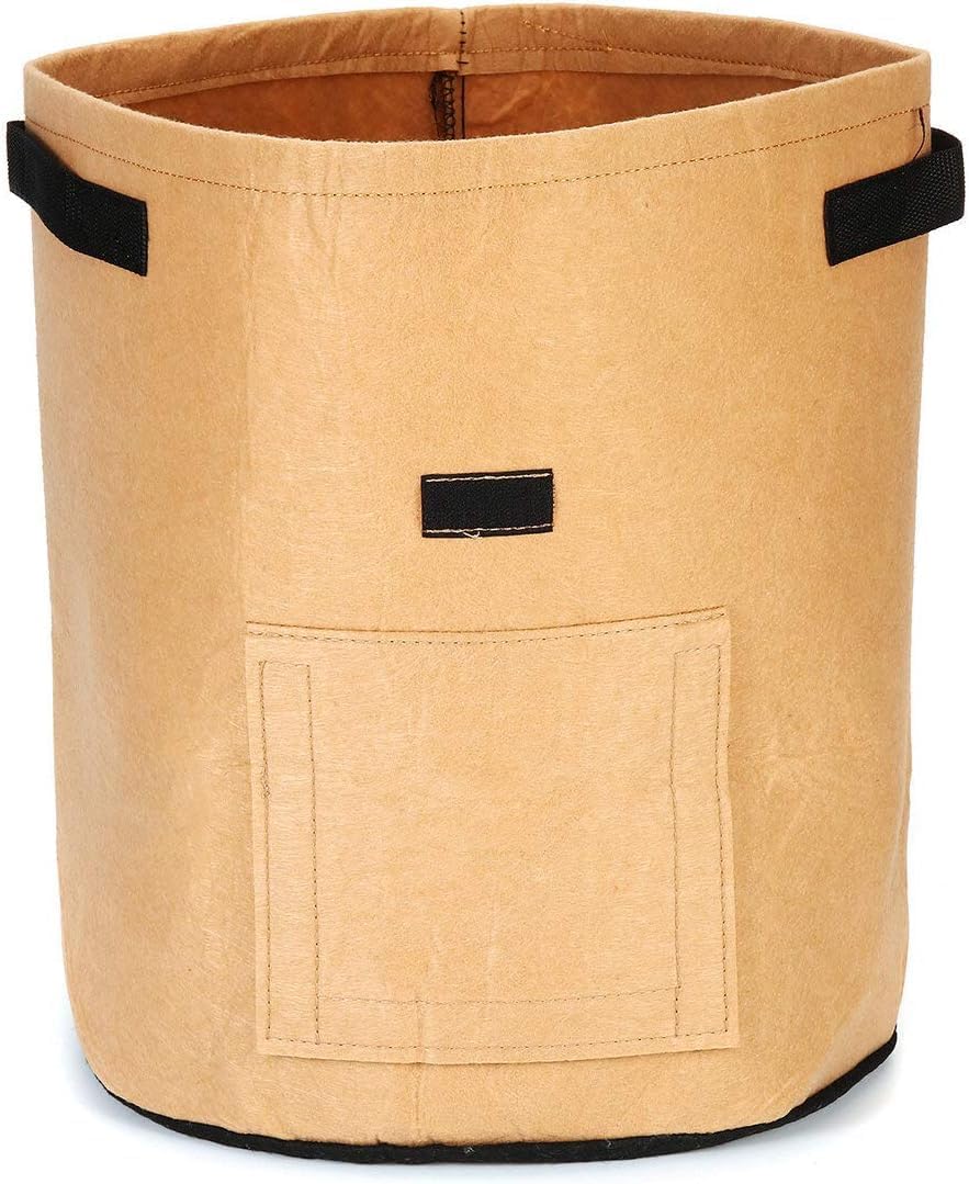 2Pcs 10 Gallon 37L Khaki Potato Planting Bag Pot Planter Vegetable Container Growing Garden