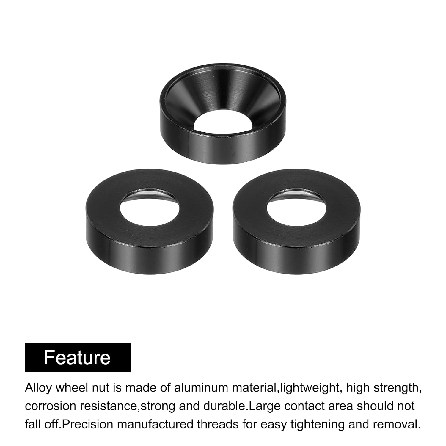MECCANIXITY 20pcs M8 Counterbore Washers, 18mm/0.71inch Anodized Aluminum Alloy, Head Gaskets for Screw RC/FPV/PC/Drone Accessories Parts, Black