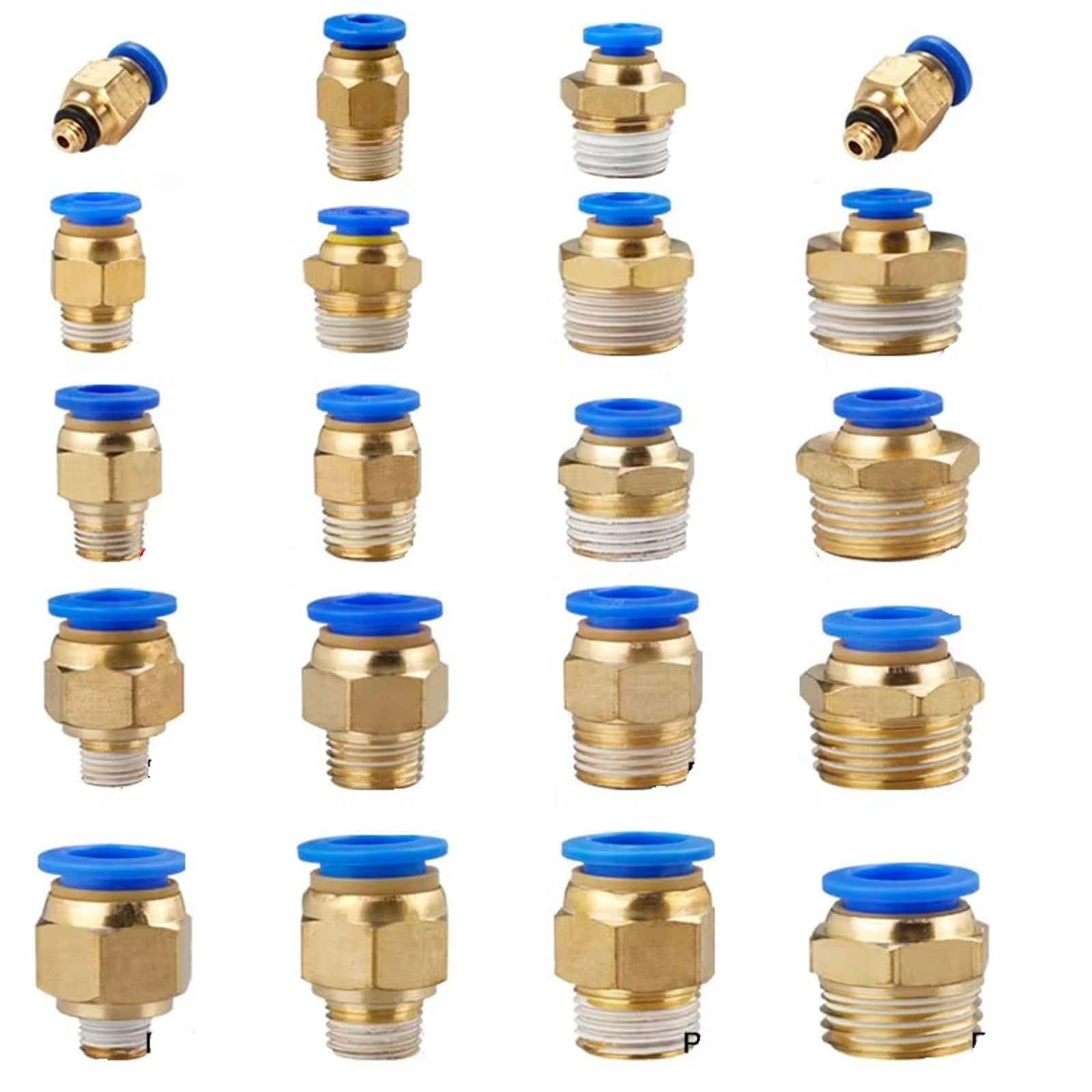 10/50 pezzi Raccordo pneumatico Connettore aria PC 4 mm 6 mm 8 mm 10 mm 12 mm Filettatura 1/8" 1/4" 3/8" 1/2" Raccordi for tubi flessibili Connettori rapidi for tubi(PC12-04,10 PCS)