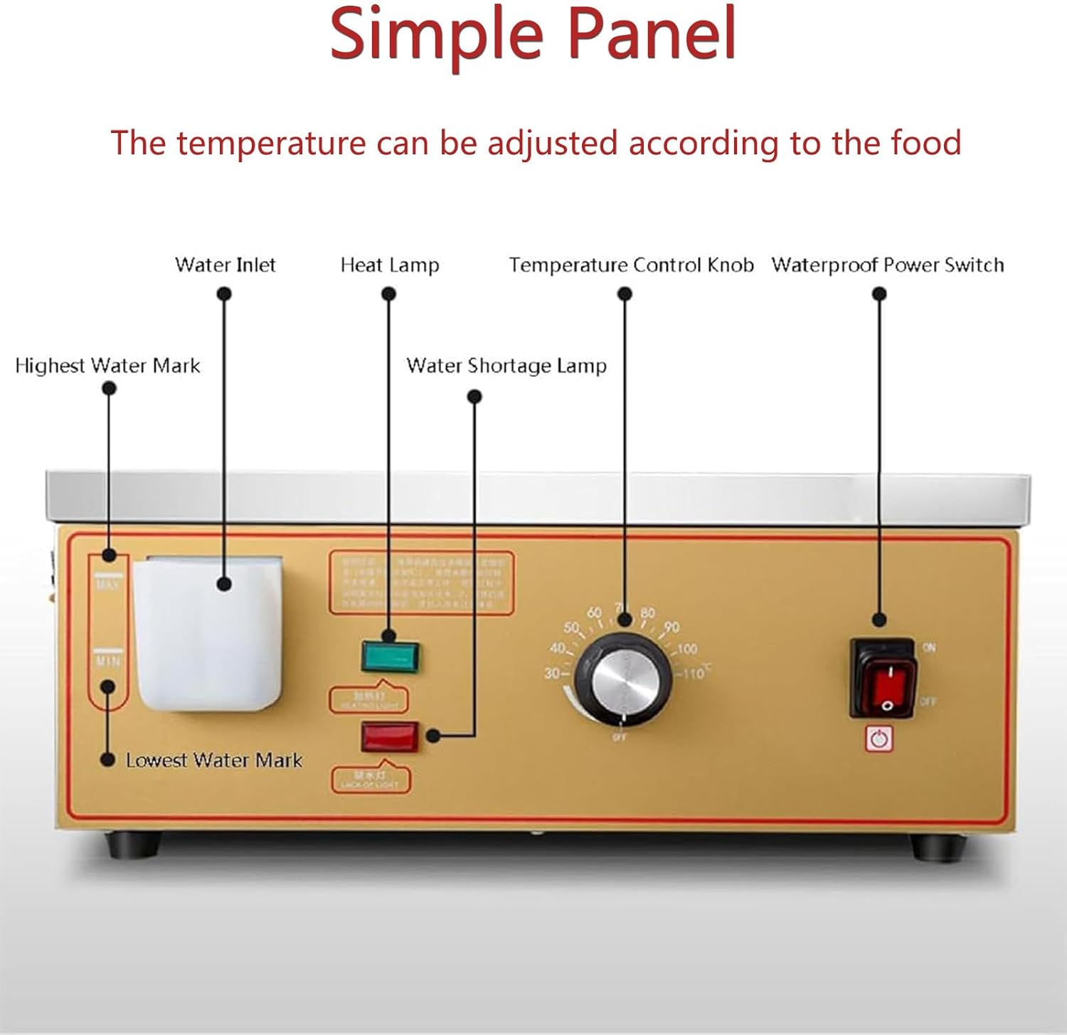 Stainless Steel Electric Food Steamer, 6-Hole Commercial Kitchen Steaming Machine with Dry Boiling Alarm, 2/4/6 Tier Food Cooking, Durable U-Tube Heating System