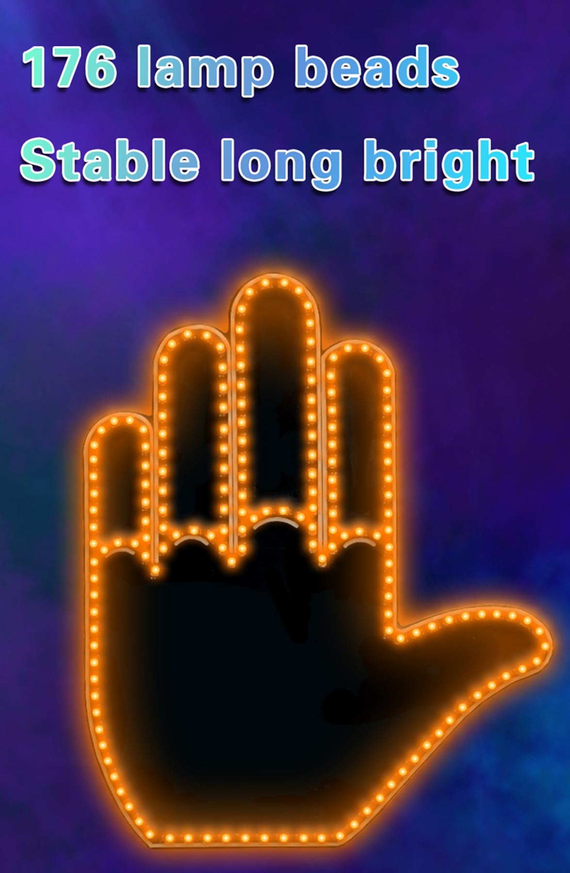 Lumière De Geste éclairée Par LED Pour Voiture, Pouce Vers Le Haut, Lampe De Doigt Avec Télécommande, Panneaux OK, Extérieur, Accessoires De Décoration Amusants