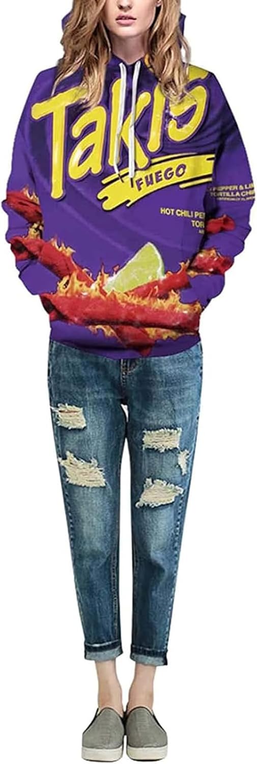 Basoteeuo Mens Hoodies Pullover Graphic Design 3D Cool Novelty Long Sleeve Hooded Sweatshirts with Pockets - Image 4