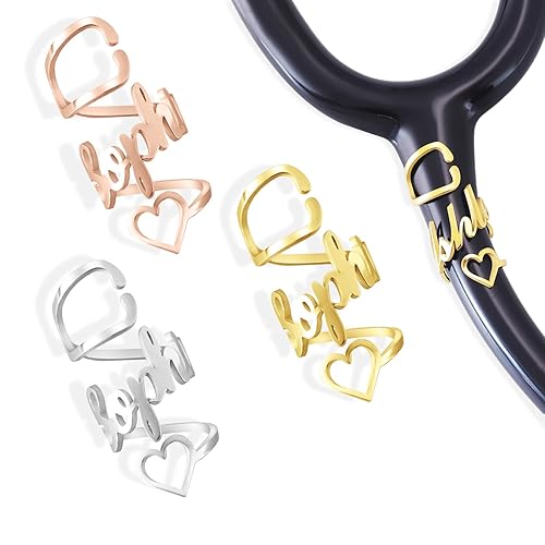 Vista 12 de Etiqueta de nombre personalizada para estetoscopio, dije de identificación personalizado para estetoscopio, accesorios, regalos de enfermera