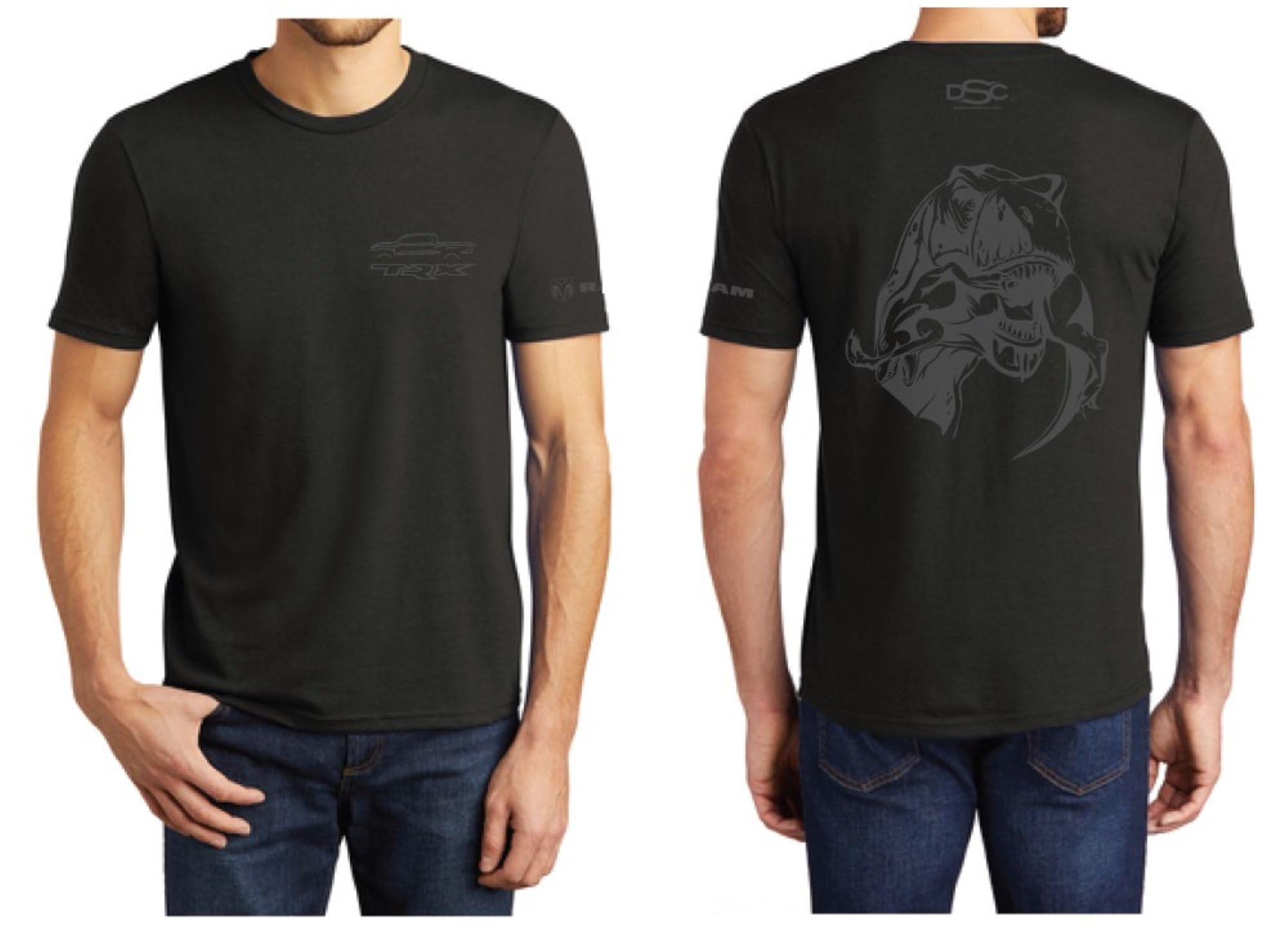 RAM mens Mens- Ram Trx T-rex T-shirt (Black) T-Shirt (pack of 1)