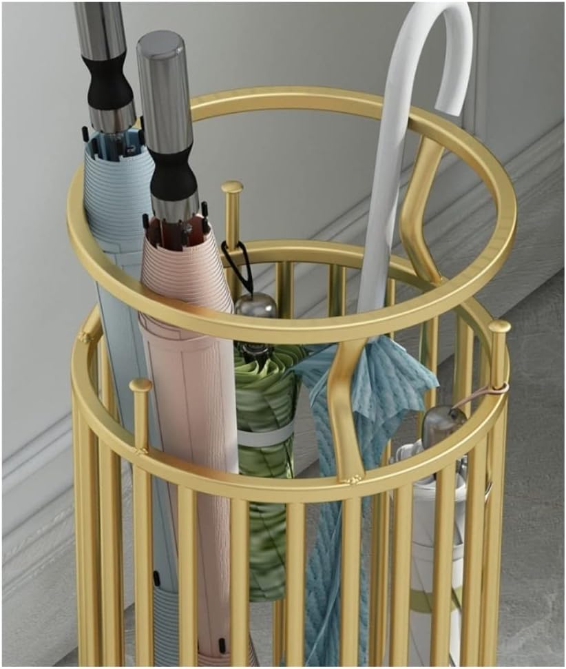 Umbrellas Stand Nordic Iron Umbrella Stand Umbrella Rack Holder Home Umbrella Storage Rack Umbrella Tube for Foyer Entrance Home Office Umbrella Holder, 22*58cm, Gold