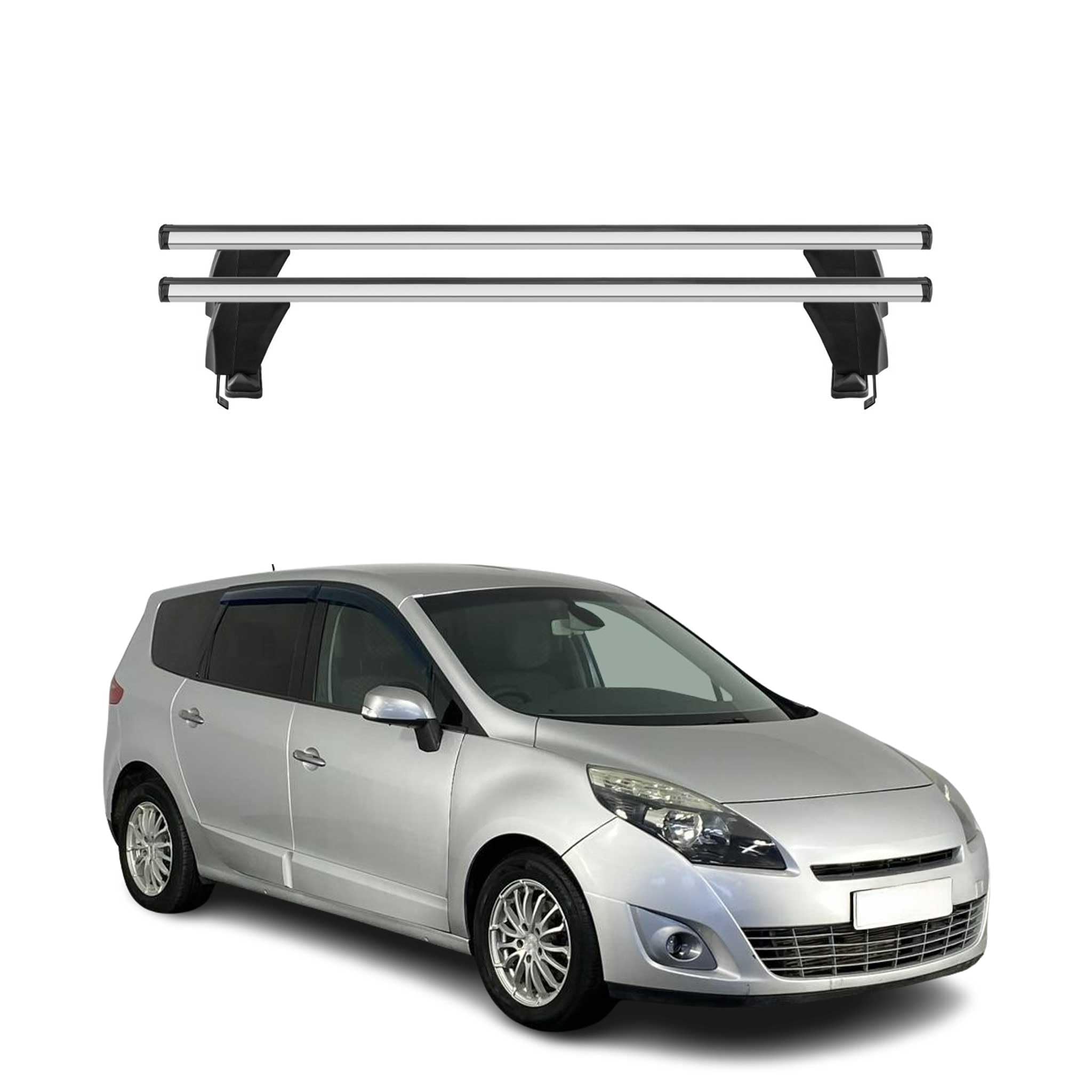 OMAC Barres de Toit transversales en Aluminium pour RAM 1500 IV 2009-2018 – Antivol – Rainure en T – Testées City Crash – Charge Max 50 kg Noir